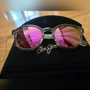 Maui Jim JOY RIDE Vintage Crystal with a Hint of Pink Sunglasses MJ841-05B 49